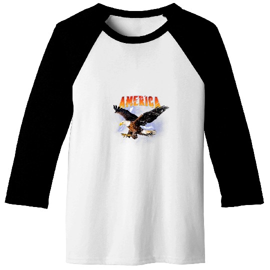 Bald Eagle  USA Badass Military America Baseball Tees