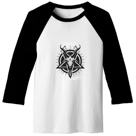 Goats Lover Pentagram Satanic Goats Head Devil 666 Satanist Occultism Baseball Tees