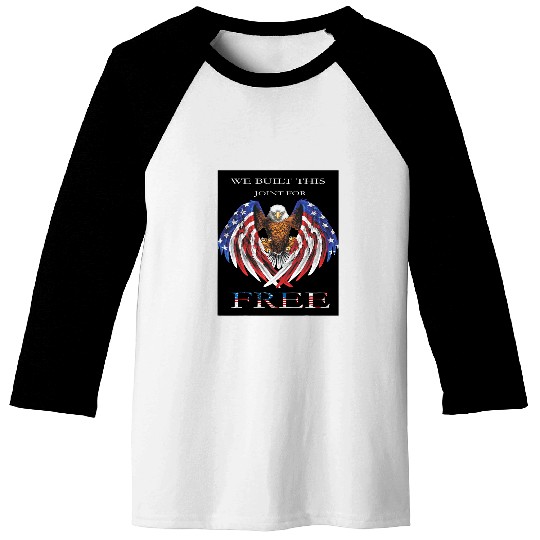American Day Bald Eagle Joint for frees t shir Baseball Tees