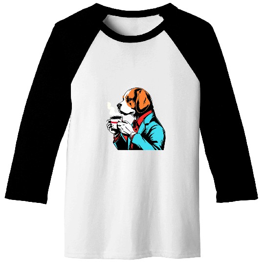 Beagle Coffee Funny Dog Beverage Baseball Tees