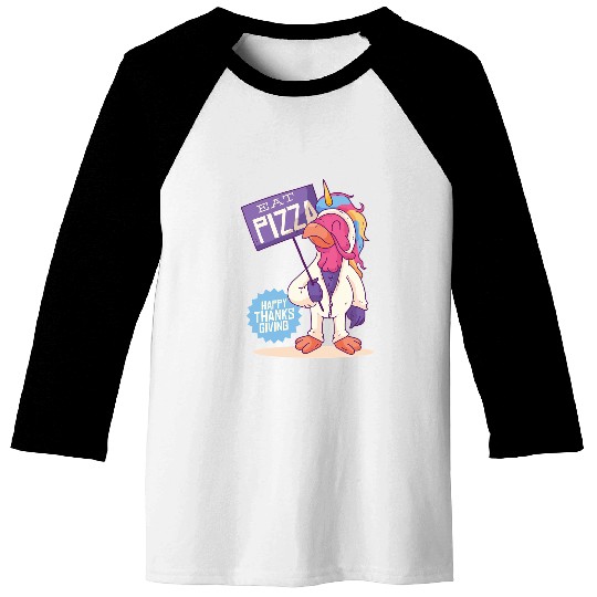 Thanksgiving Turkey in Unicorns Suit Classic Baseball Tees