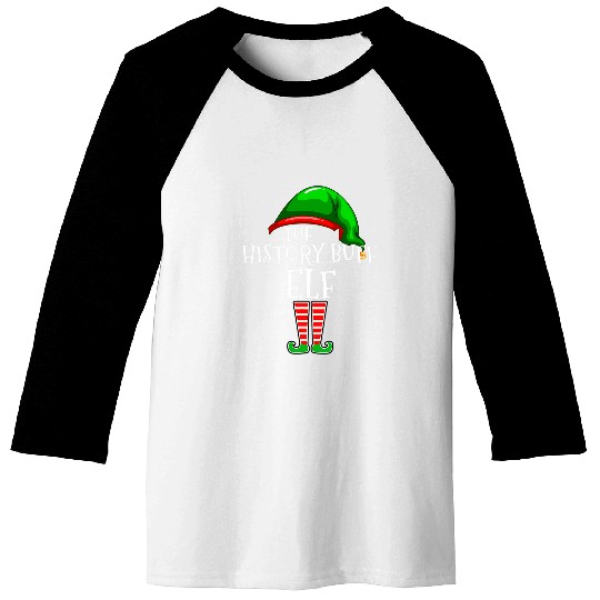 History Buff Elf Family Matching Group Christmas Gift Squad 1 Baseball Tees
