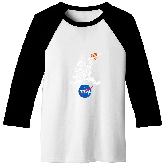 Funny Basketball Astronaut Basketball NASA Baseball Tees