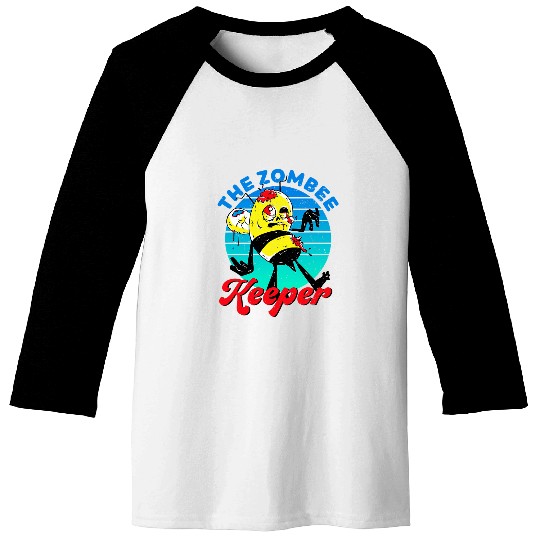 Funny Save Honey Bee Keeping Zombie Pun Zombee Keeper Baseball Tees