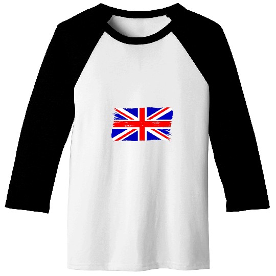 Great Britain vintages Brush Style British Flag Union Jack Baseball Tees