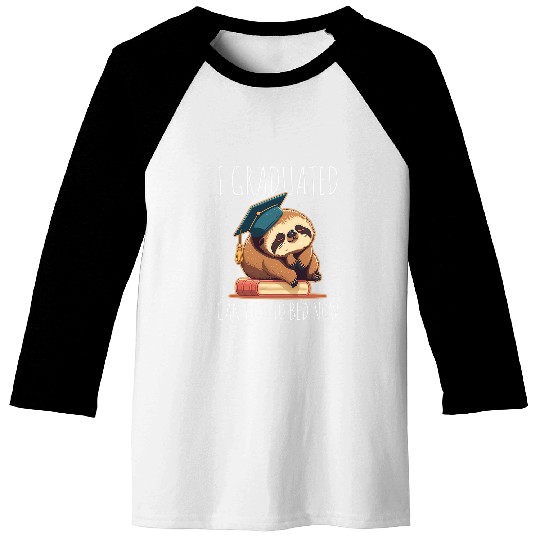 Graduation Sloth Uni Master Bachelor School Morning Group Baseball Tees