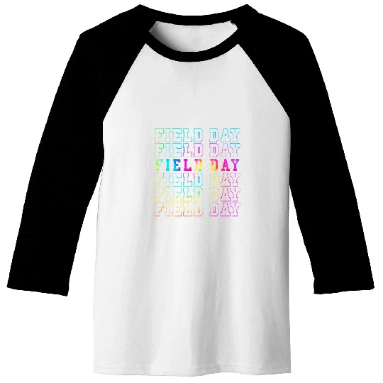 Retro Field Day Fun Day Teacher Student Field Day Squad Baseball Tees