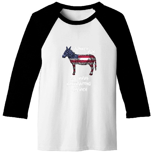 Funny Political  Donkey Liberal Bankrupt America Baseball Tees