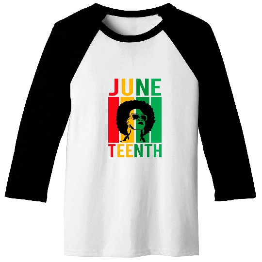 Black Queen Proud African American History for Juneteenth Baseball Tees