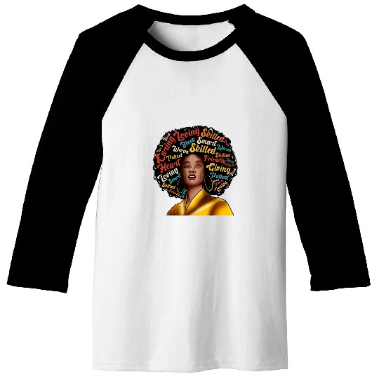 I Am Black Excellence Strong Woman Black History Month Baseball Tees
