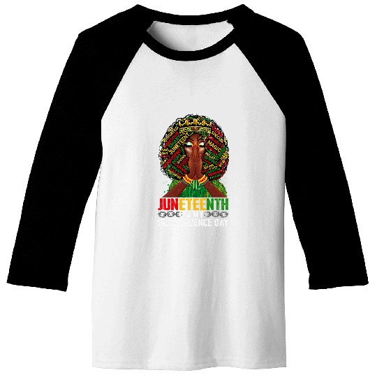 Juneteenth 1865 Black History American Pride Melanin African 3 Baseball Tees