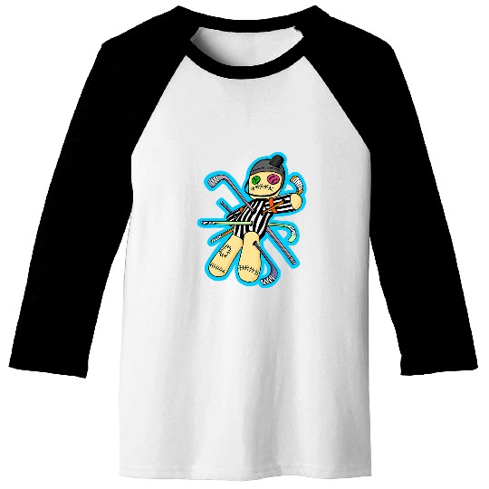 Sport Hockey Referee Cartoon Voodoo Doll Baseball Tees