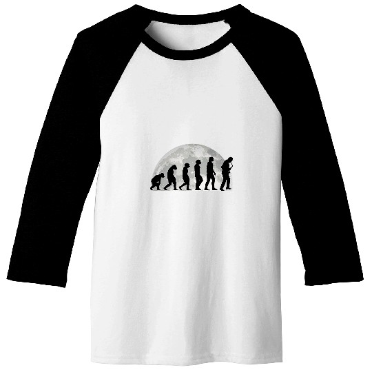 Funny Saxophone Evolution Moon Jazz Saxophonist Baseball Tees