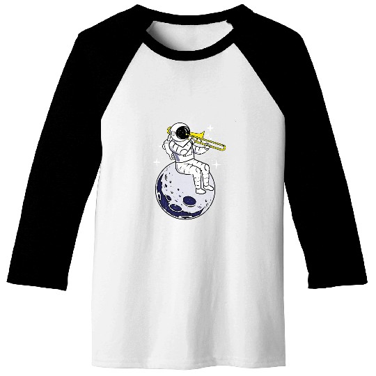 Funny trombones Astronauts Playing trombones Vintage Baseball Tees