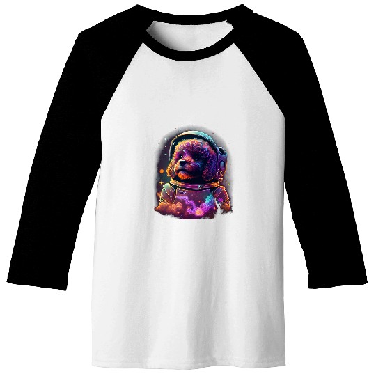 Cavapoo Pet Astronaut Cavapoo dog Space Galaxy Baseball Tees