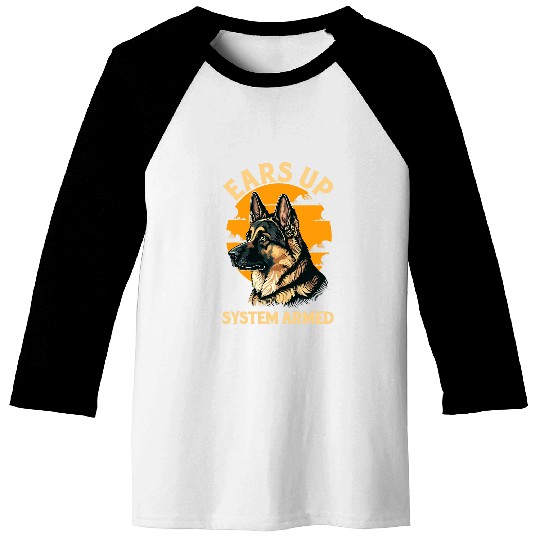 German Shepherd Pet Ears Up System Armed Dog Lover German Shepherd Military Baseball Tees