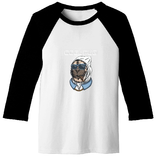 Pug Pet Cool With Text Baseball Tees