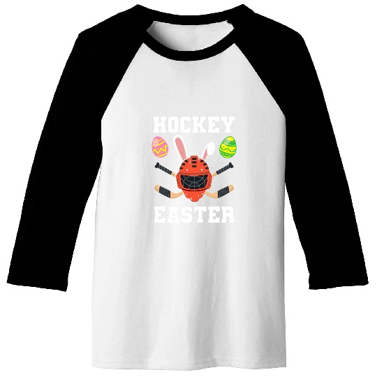 Sport Hockey Easter Egg Bunny Rabbit Helmet Sport Baseball Tees