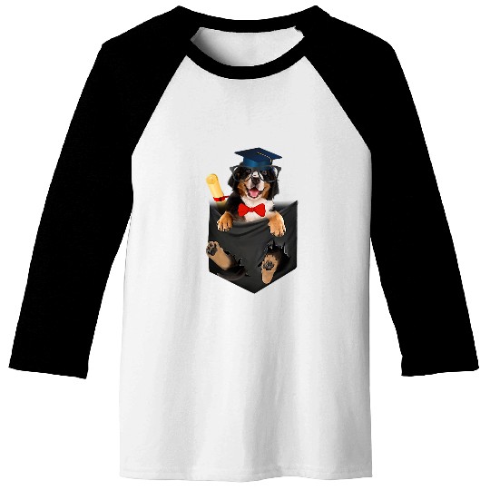Bernese Mountain Pet In Pocket Tee Fun Graduation Class Of Baseball Tees