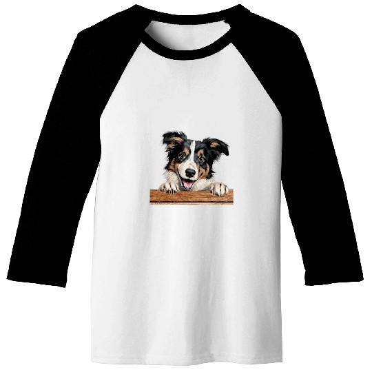 Beagle Pet Peeking Over A Fence 1 Baseball Tees