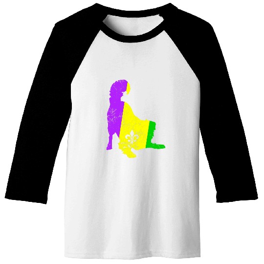 Border Collie Pet Mardi Gras Carnival Party Baseball Tees