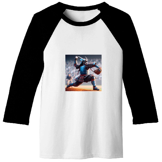 Sport Baseball A Samurai In Full Armor Professional Baseball Pitcher Baseball Tees