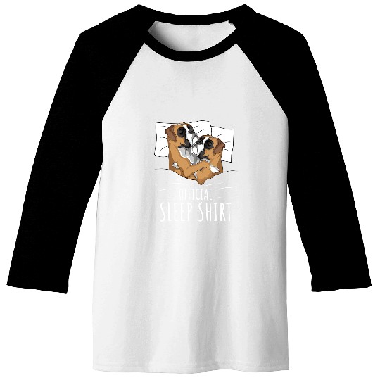 Boxer Pet Official Sleep 348 Baseball Tees