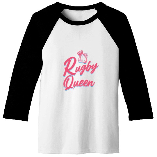 Sport Rugby Queen Funny Rugby Player Baseball Tees
