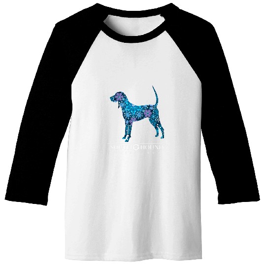 Coonhound Pet Redtick Bluetick Coonhound Dog Bohemian Snowflake Pattern Baseball Tees