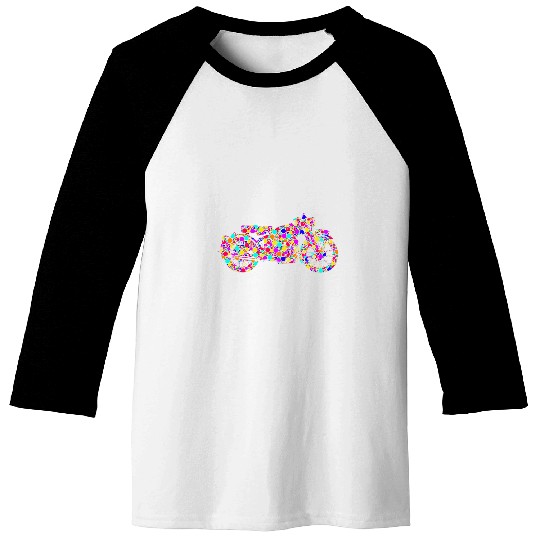 International Dot Day Colorful Dotted Motorcycle Baseball Tees