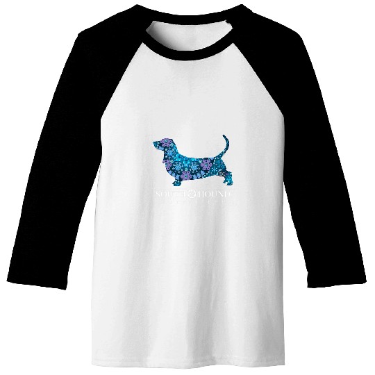 Basset Hound Pet Dog Bohemian Snowflake Pattern Baseball Tees
