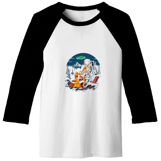 astronaut Flat Earth funny earth Conspiracy Baseball Tees