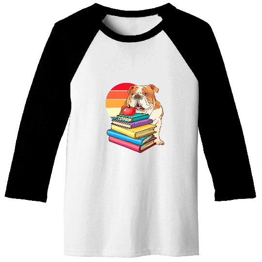 English Bulldog Pet Back To School Funny Baseball Tees