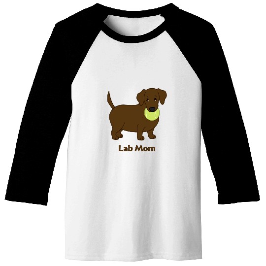Labrador Pet Cute Fat Chocolate Labrador Retriever Lab Mom Baseball Tees