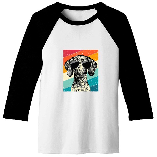 German Shorthaired Pet Retro vintages German Shorthaired Pointer Sunglasses GSP Baseball Tees