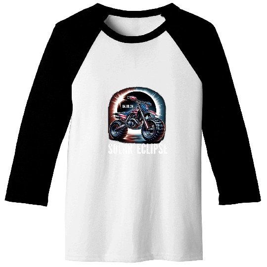 Total Solar Eclipse Motorcycle April 8 2024 Solar Eclipse Baseball Tees