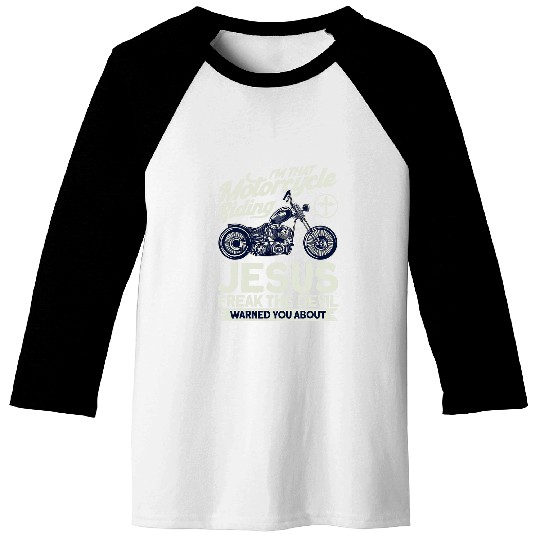 Christian Motorcycle Biker Motorcycle Riding Jesus Freak Baseball Tees