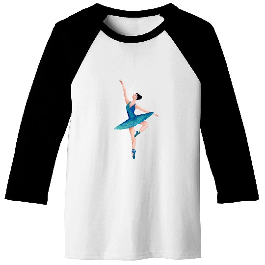 Artistic Ballet Ballerina Pointe Barr Graphic 7 Baseball Tees