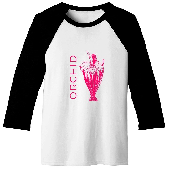 Orchid Flower Graphic Florist Baseball Tees