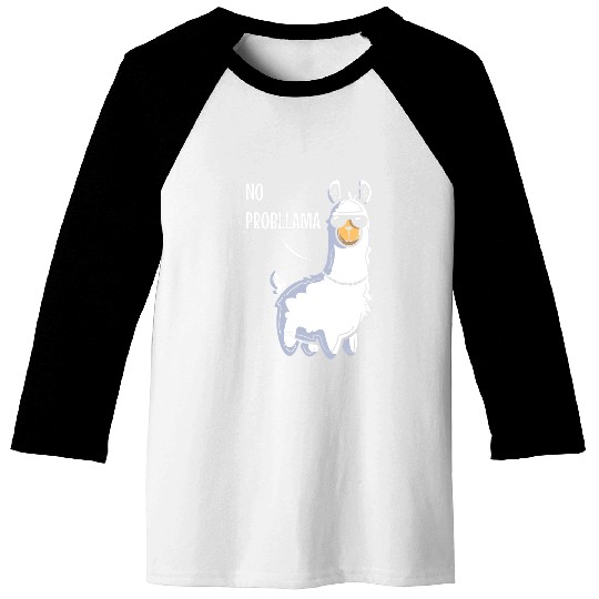 Llama Pet No Probllama 19 Baseball Tees