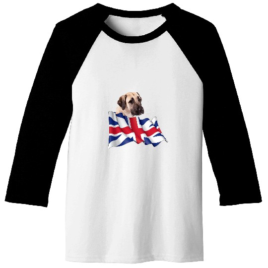 Union Jack Flag Dog Anatolian Shepherd Baseball Tees