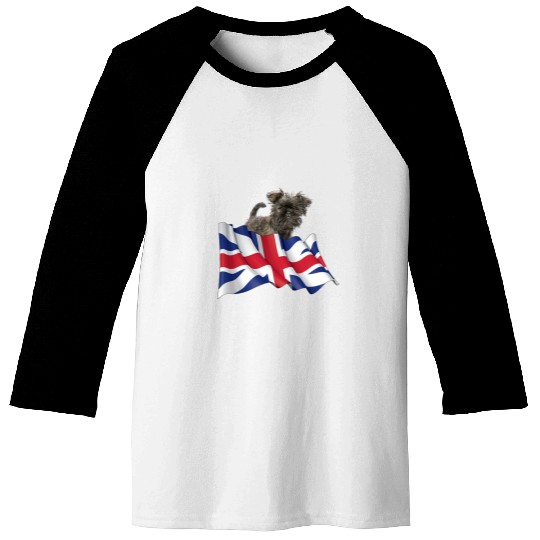 Affenpinscher Pet Union Jack Flag Dog Baseball Tees