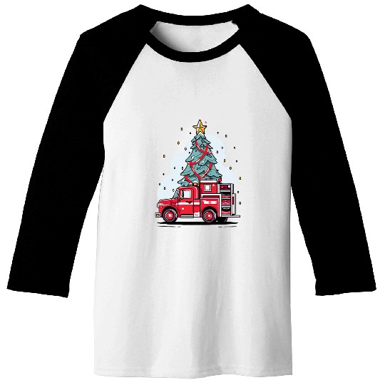 Firefighter Christmas Happy Holidays Fireman Firefighting 213 Baseball Tees