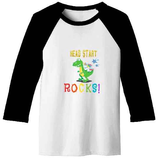 Unicorn Pet Back to school Head start rocks dinosaurunicorn Baseball Tees