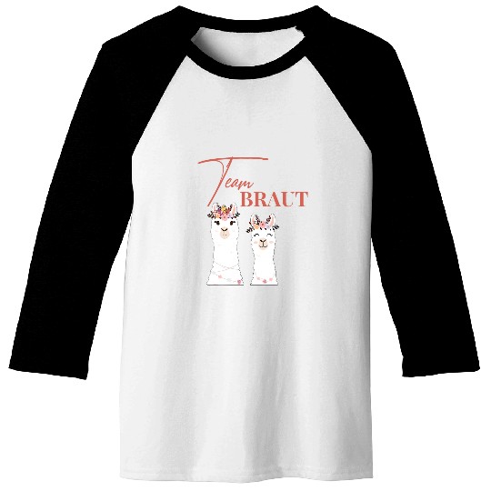 Llama Pet Team Bride Lama Alpaca JGA Engagement Baseball Tees