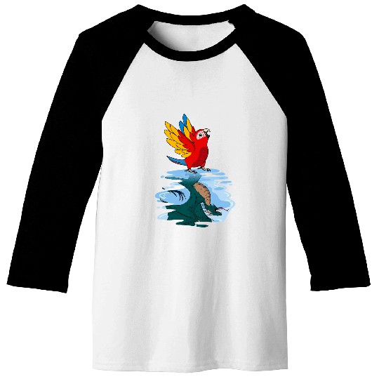 Dragon Pet Parrot Dragon Reflection I Scarlet Macaw Baseball Tees