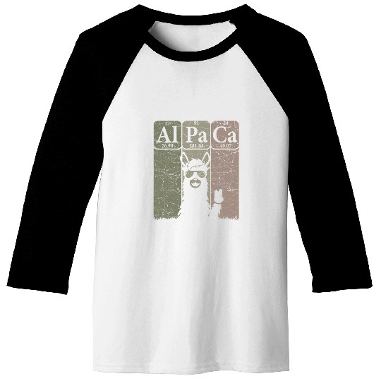 Llama Pet Periodic Table Elements Llama Alpaca vintages 8 Baseball Tees