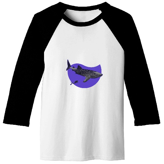 Shark Pet Swimming Diving Reef Sea Life Baseball Tees