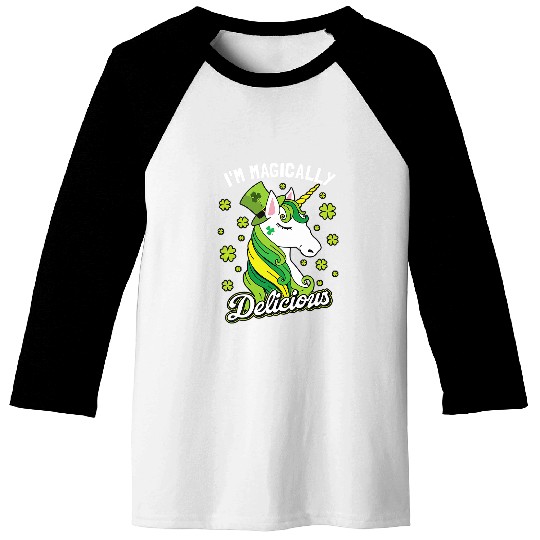 Unicorn Pet Im Magically Delicious St Patricks Day Baseball Tees