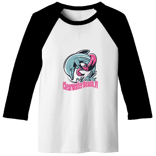 Dolphin Pet Gift Clearwater Beach Florida West Coast Beaches Baseball Tees